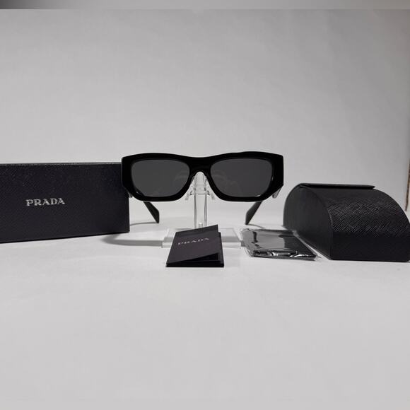 Prada Stylish Black Sunglasses.  A-2 - Picture 1 of 10